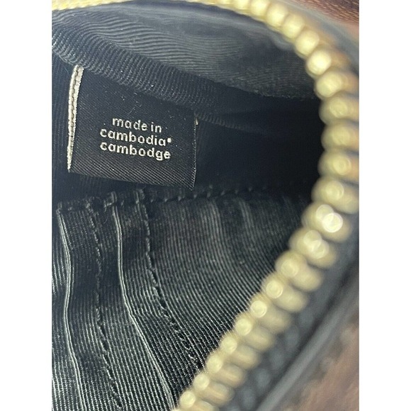 Coach Wallet Corner Zip Signature PVC Wristlet Two-Tone Dark Brown EUC Wallet - Picture 15 of 15